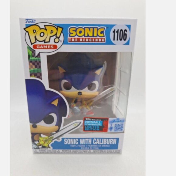 Funko Pop! Sonic the Hedgehog: Sonic With Caliburn #1106 NYCC 2025 NEW (IN HAND) - Picture 3 of 5